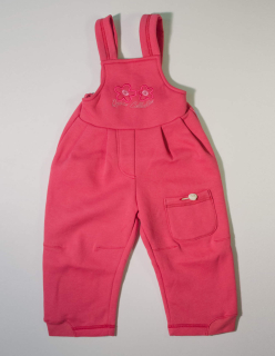 Zateplené tepláčky s laclem Květiny