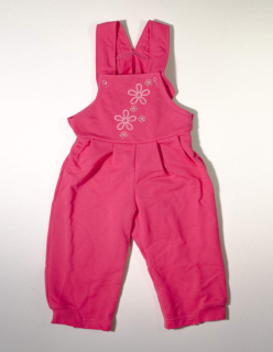 Dětské tepláčky s laclem Květiny