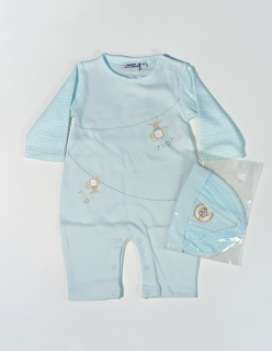 Kojenecký overal s čepičkou Opička