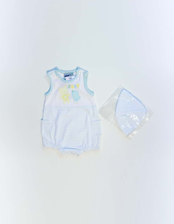 Kojenecké body s čepičkou Ptáček