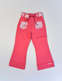 Dětské kalhoty Květiny - Růžová